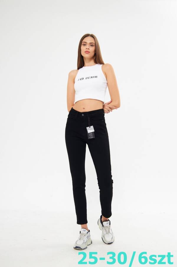 Spodnie damskie jeansy Roz 25-30, 1 Kolor Paczka 6 szt